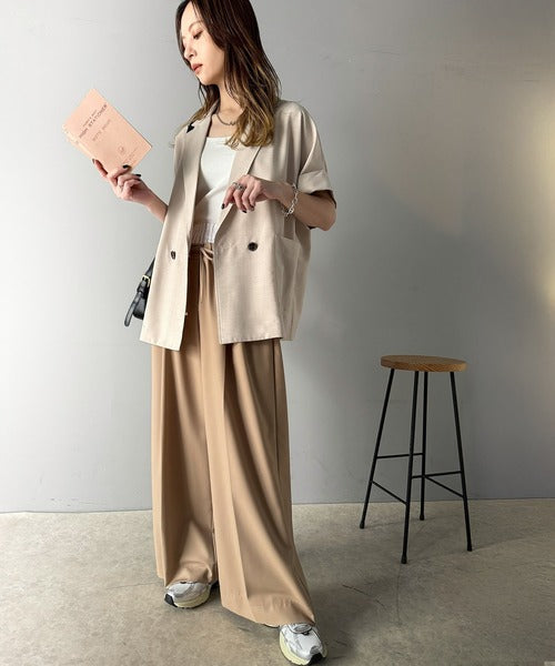 cafune シアードルマンジャケットと12closetのパンツ dolman sleeve sheer jacket | cafune