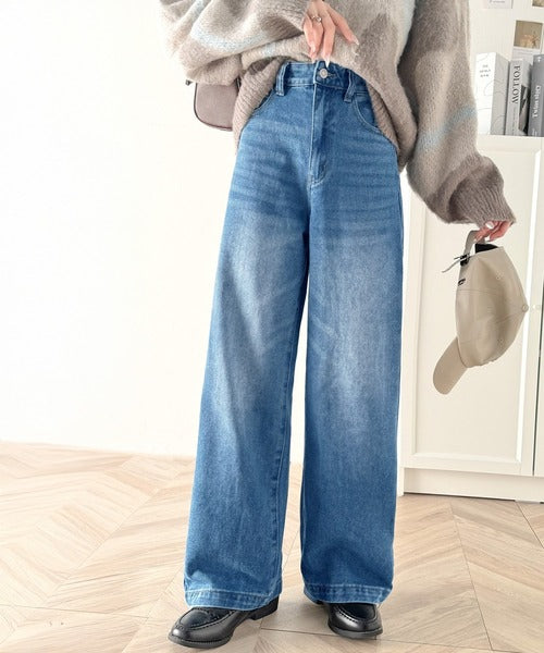 美シルエット。ハイウエストルーズデニムパンツ ce0900001