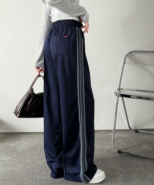 JaVaジャバコラボ》配色ラインで魅せる大人リラクシー。サイドライン