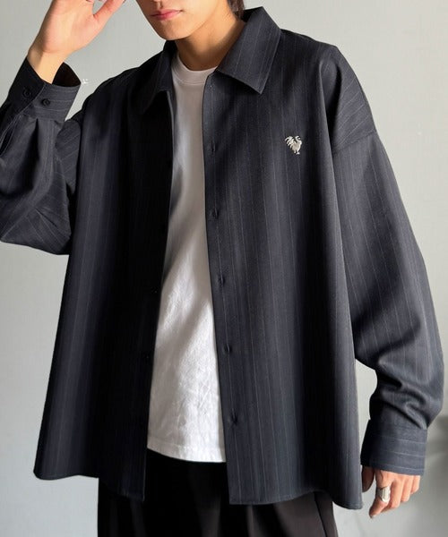 Classical Origin】「大人のさりげなさ。」刺繍入りストライプ柄