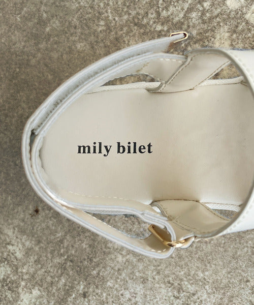 mily bilet】大満足のトレンド感♪注目のビジュー付き厚底