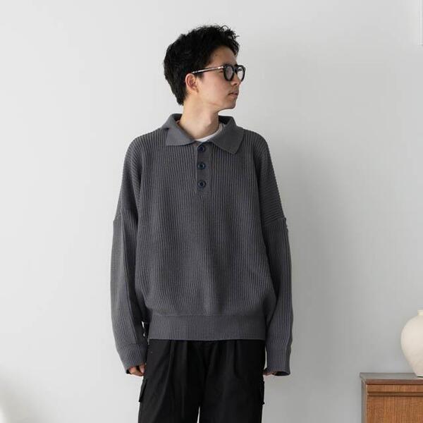 SALE) オーバーポロニット | ファッション通販サイト NUGU