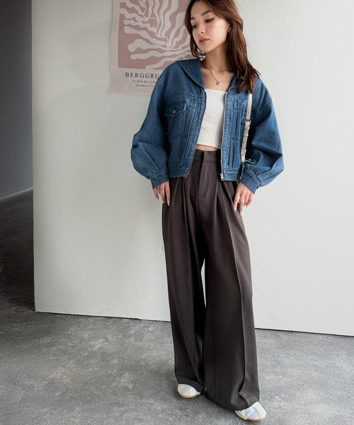 257 激かわ‼️デニムジャケット❤️ ZARAの激かわデニムジャケット - オーバーサイズコーデ