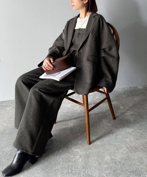 shellerヘリンボーンオーバーサイズジャケット herringbone over size jacket coat – shéller / シェリエ