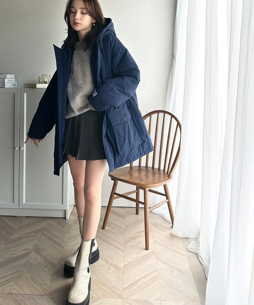 極美品⭐︎ ワンダフルワールド ピコフリル ブルゾン ジャケット フード付き Javaジャバコラボ》カジュアル派もキレイめ派も注目。bigポケット