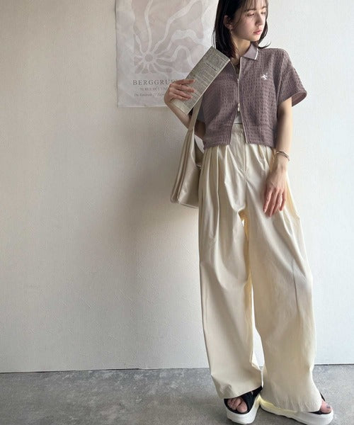 品の良さを感じる、大人カジュアル。ポロ襟ダブルファスナージャガード