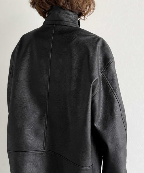 JaVaジャバコラボ》こなれ感、爆上がり。フェイクレザーライダース