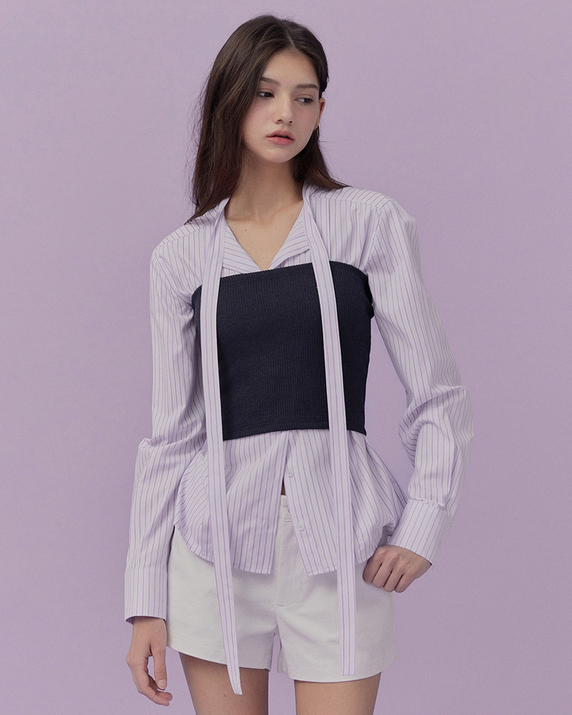 Ritoz Stripe Tie Shirt