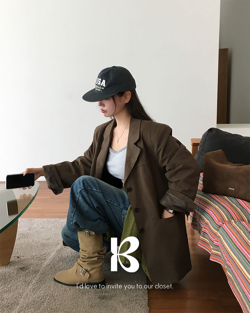 ORIGINAL] アンティークコットン オーバーサイズジャケット