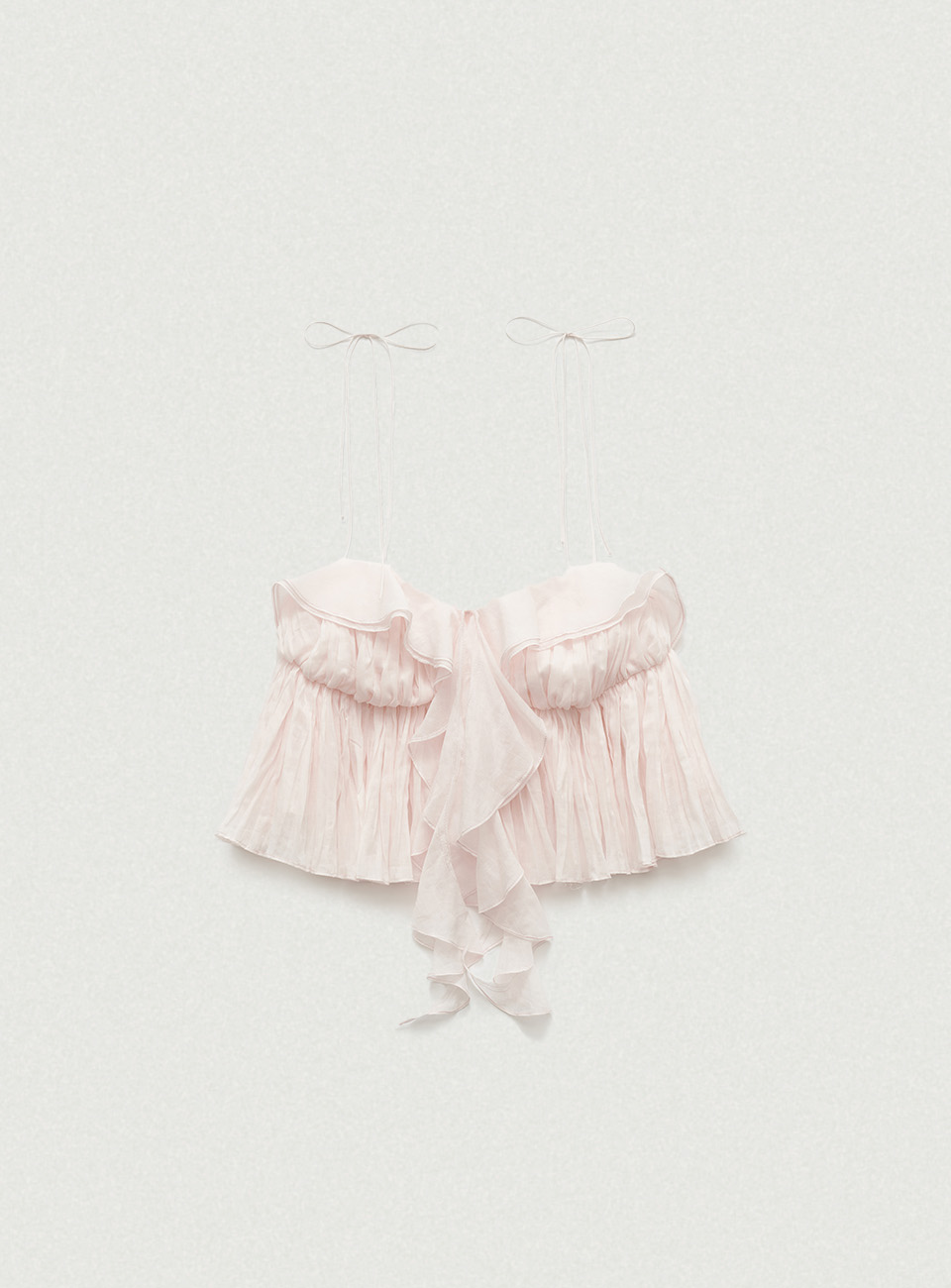 Pink Frill Tiered Sleeveless Blouse