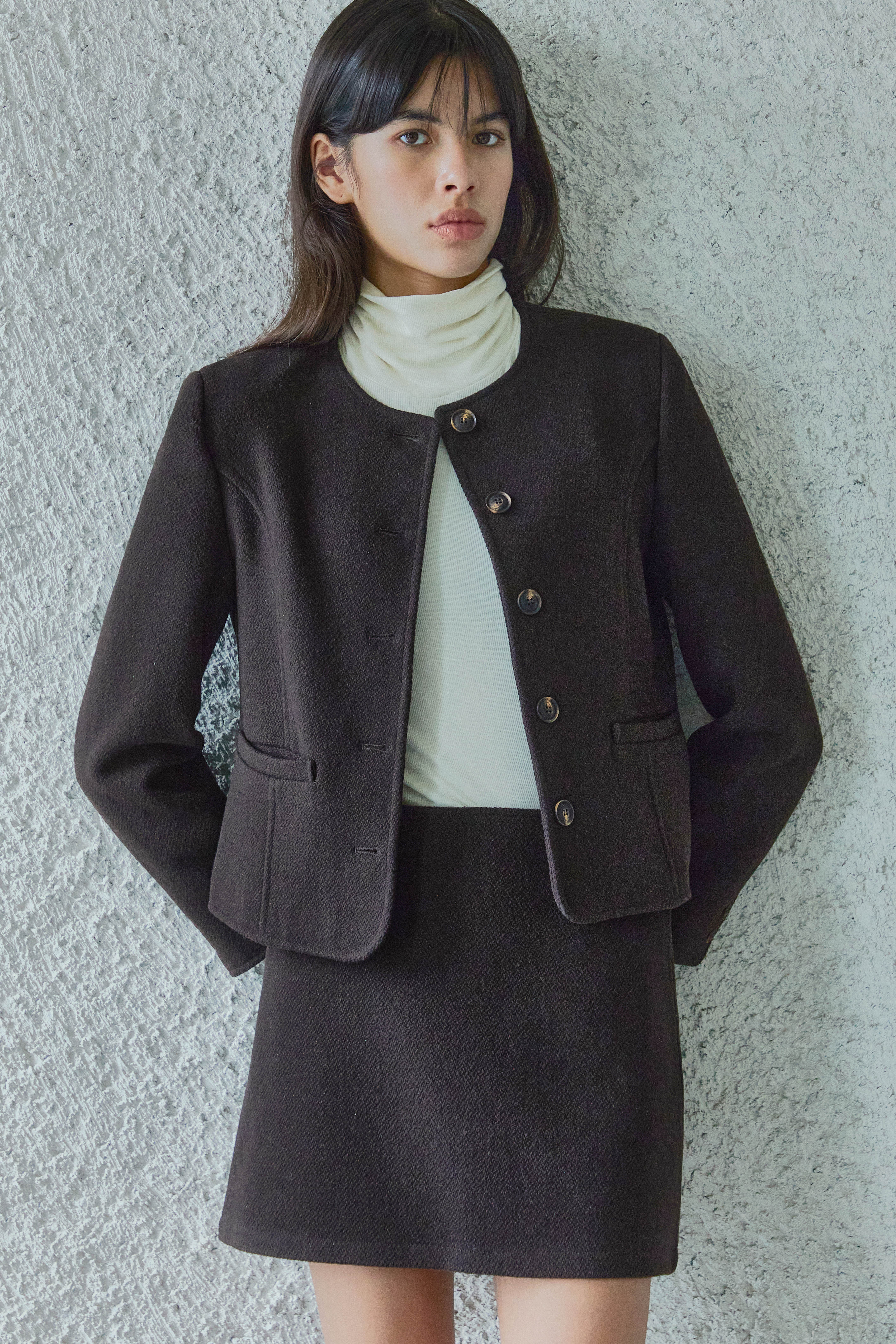 CLASSIC TWEED JACKET / BROWN | ファッション通販サイト NUGU
