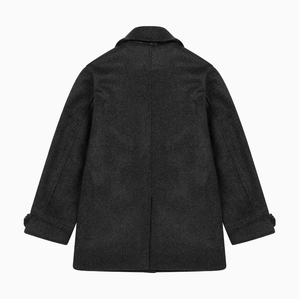 OHESHIO CHECK HALF WOOL COAT BLACK（CHECK HALF WOOL COAT