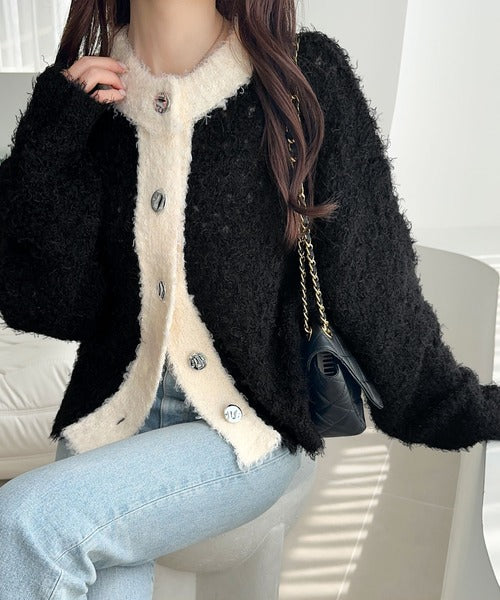 mily bilet】バイカラー映えがお洒落見えの鍵。メタルボタン使い