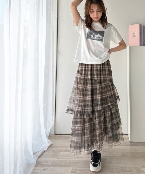 【新品・タグ付】Milly ミリー プリーツスカート アシンメトリー Lサイズ mily bilet】大人可愛いエアリーな存在感。アシンメトリーフリル