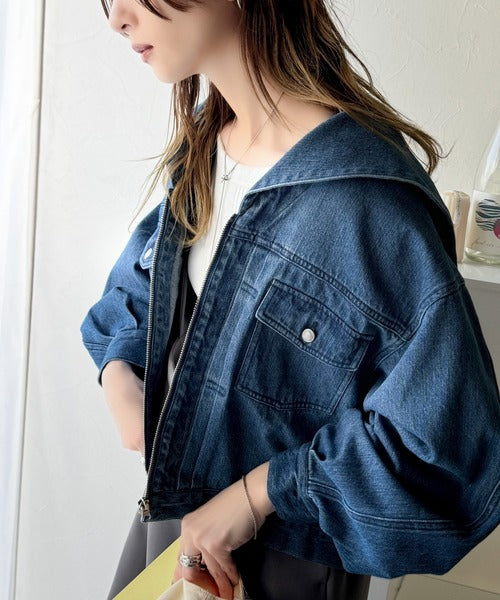 DENIM GOWN ジャケット Letters Graffiti Print denim jacket G Jean ユニセックス 男女