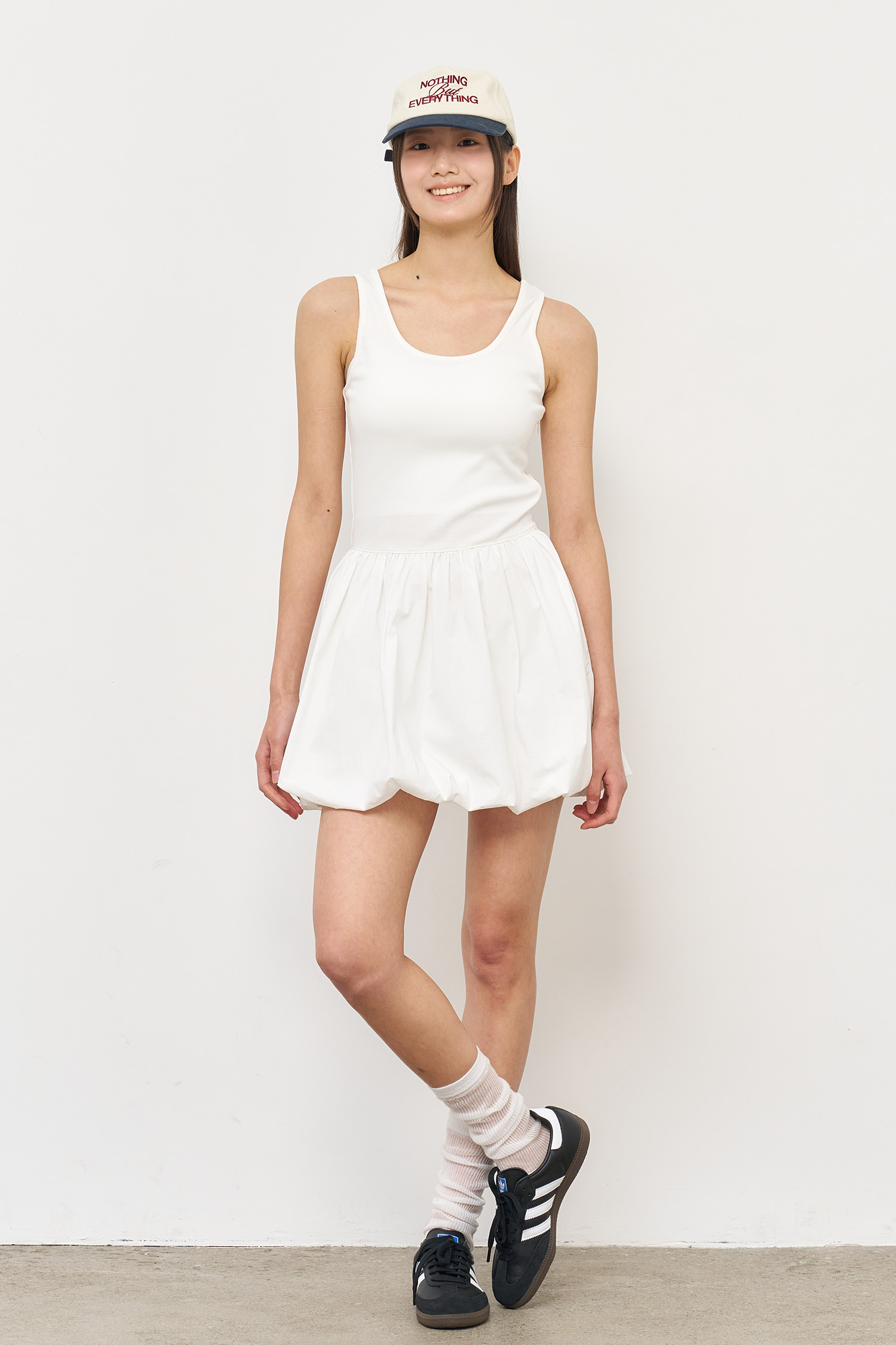 GENERAL IDEA ■ Jersey Top Balloon One Piece jersey top balloon one piece-White | ファッション通販サイト NUGU