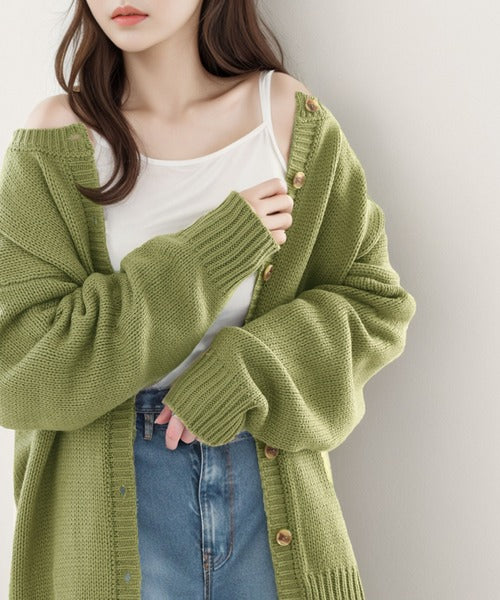 family+】1枚でこなれ感。2WAYローゲージプルオーバー＆カーディガン