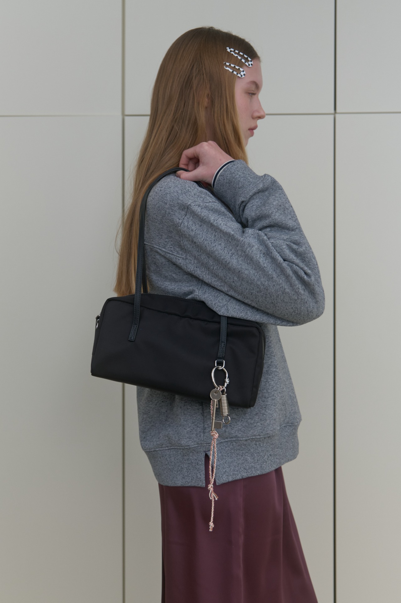 NYLON SQUARE BAG_BLACK