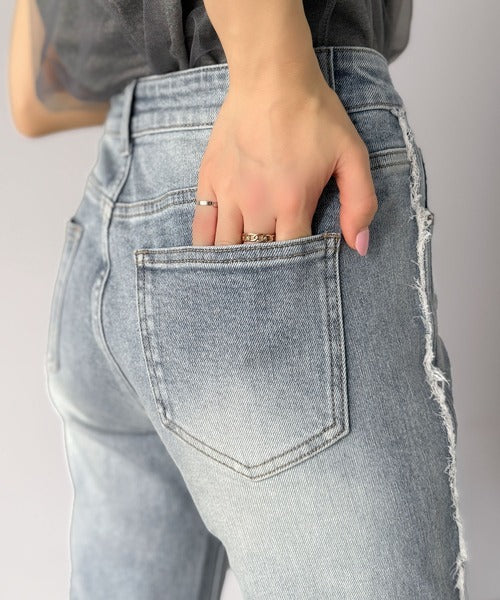 カ*ン様 $ direia ディレイア メソスキニーバンテージプレミアム　未使用 mily bilet】とにかく美脚！サイドフリンジ使いヴィンテージ風