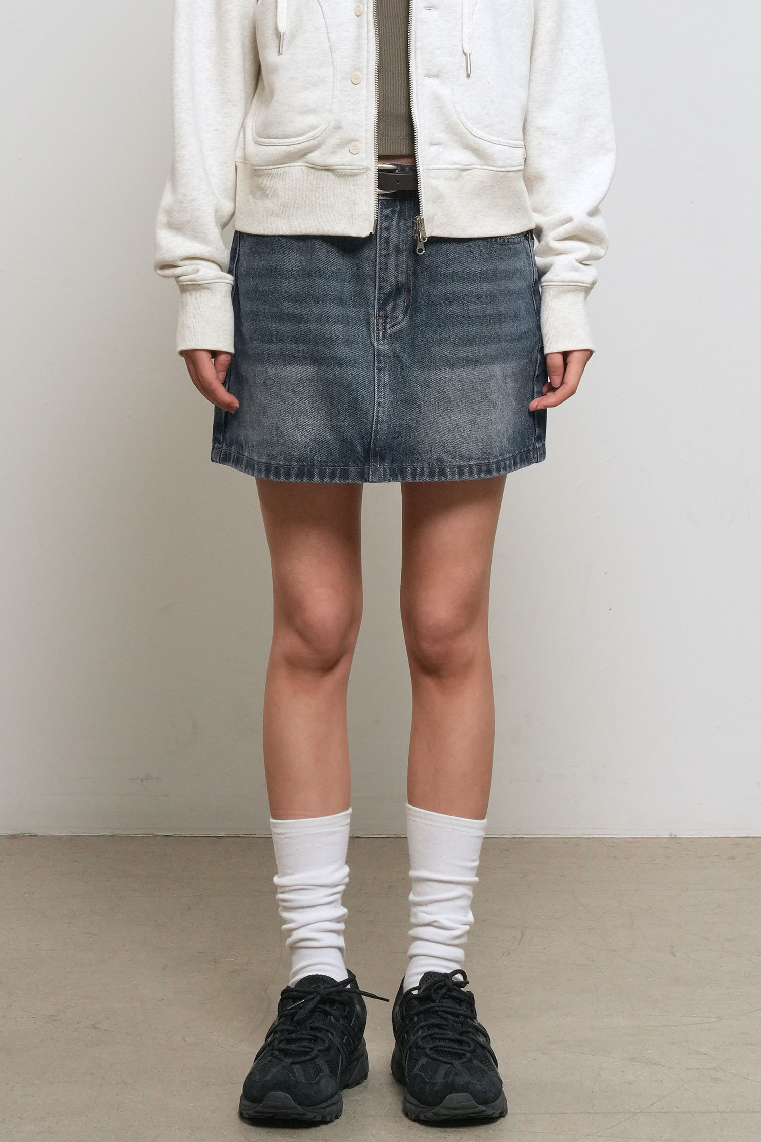 【限定商品】ウォッシュデニムミニスカート