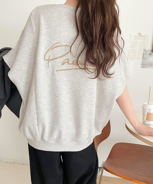 センスが光る。バック刺繍裏毛プルオーバー ce1020204