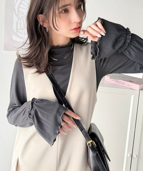 トップス Dim Moire ACRO TOKYO][DimMoire] Knitted Jersey Top