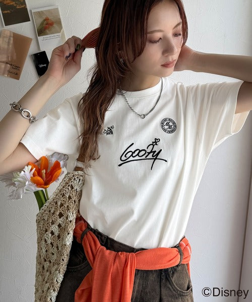 ヒスミニ り*♡様 タトゥティシャツ新品タグ付き ビッグシルエットTシャツ[品番 ピグメント加工 LOVEロゴプリント トップス