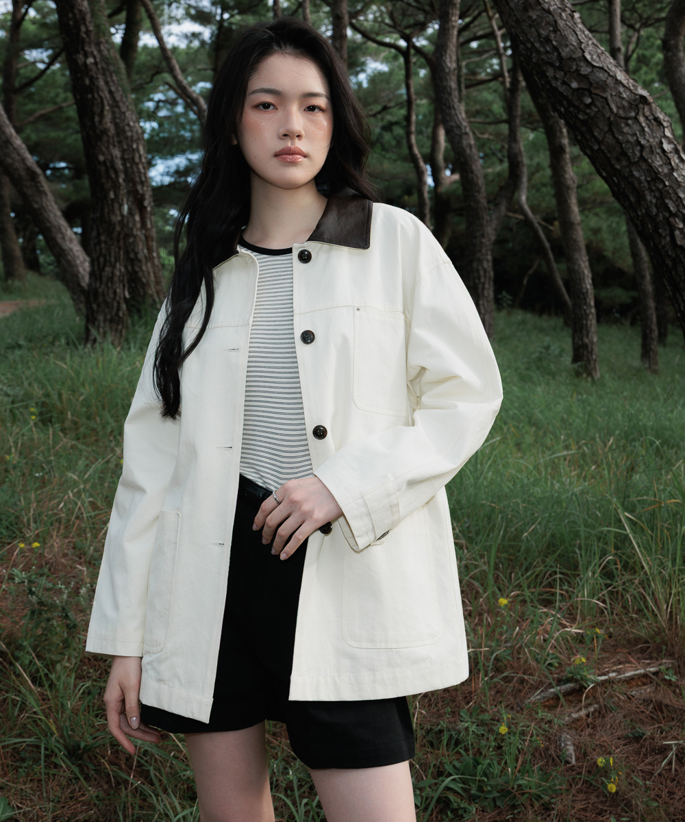 Collar Point Work Jacket [Ivory]