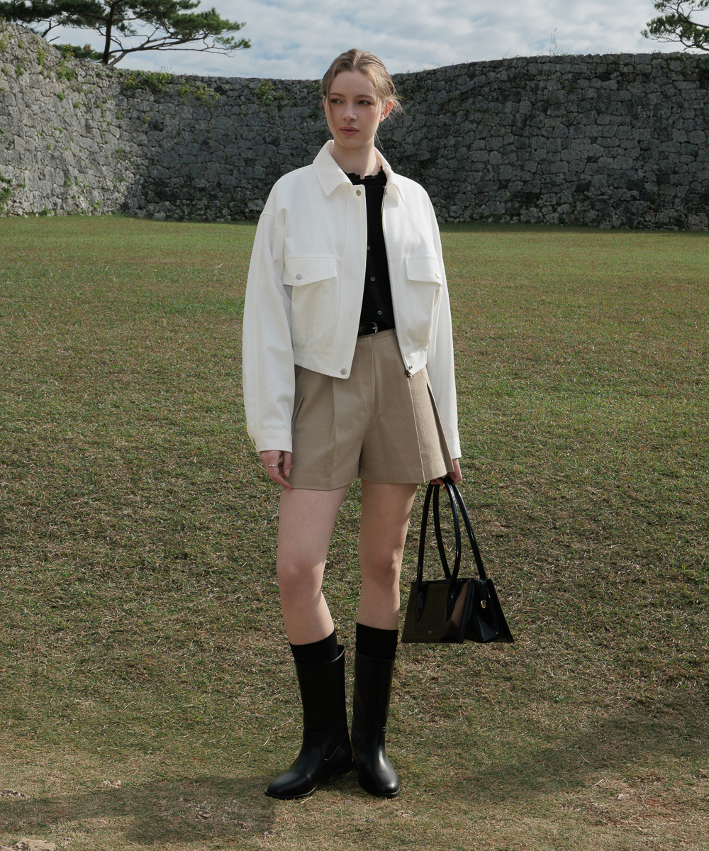 Pocket Cotton Jumper [White]