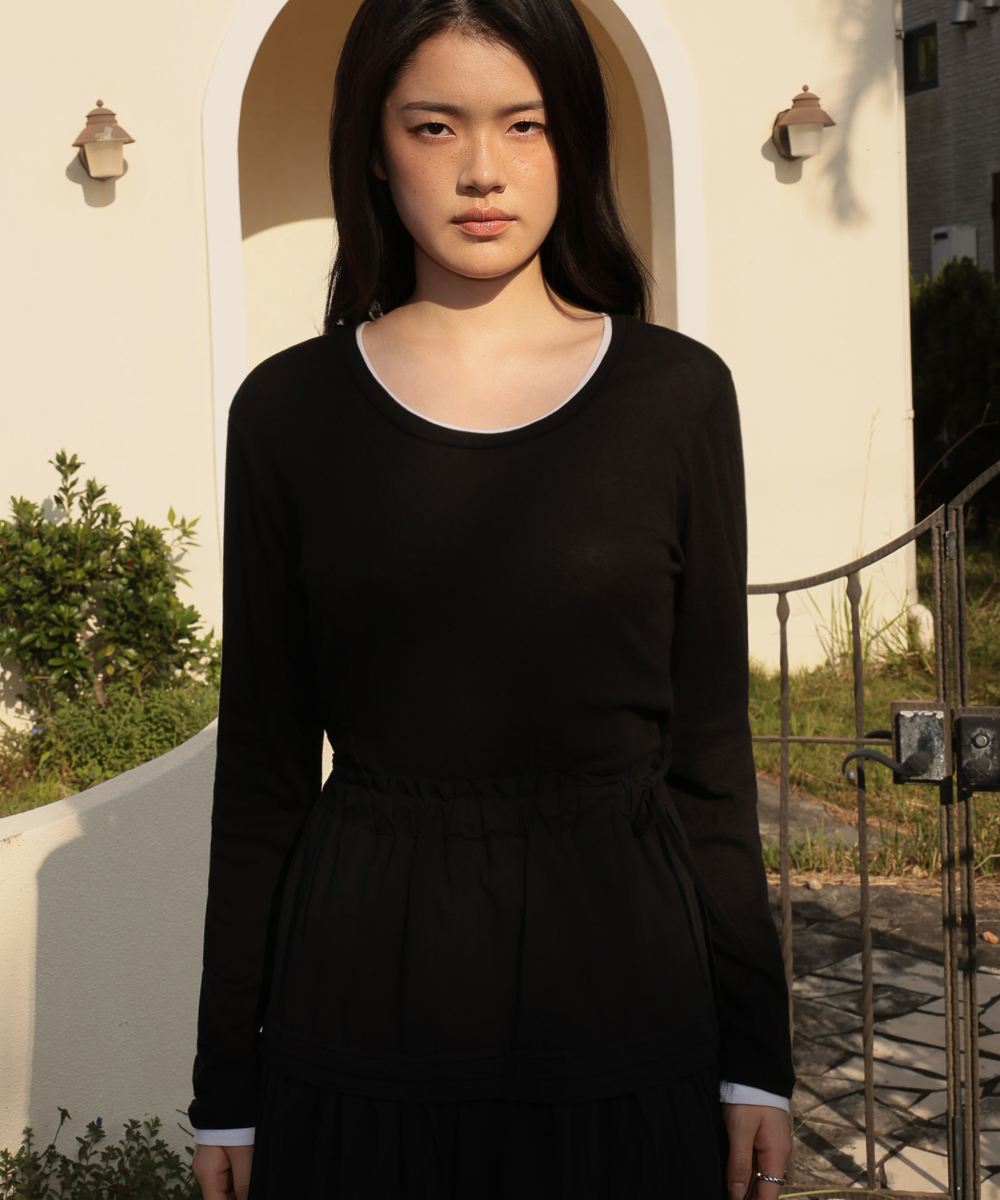 Double Layered Long Sleeve [Black]