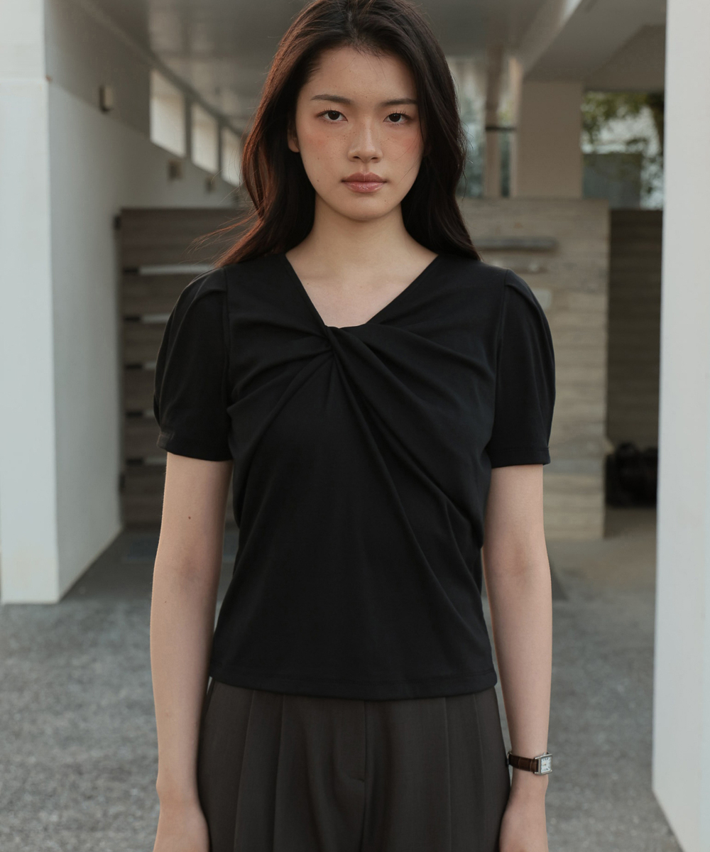 Twist Puff T-shirt [Black]