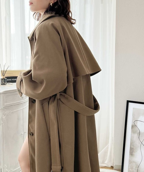 ♥売り切りセール♥✿エイココンドゥ ✿デザイン起毛長袖 ハーフコート Ellno de Mavie（エルノデメヴィ） トレンチコート コート ファイヤー