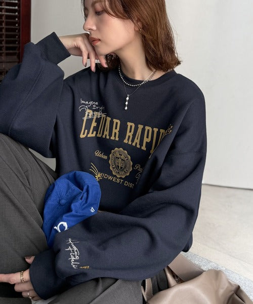 sandlessmoon もちもち裏起毛　刺繍　スウェットSETUP sandlessmoon もちもち裏起毛 刺繍 スウェットSETUP