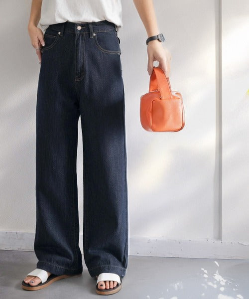 美シルエット。ハイウエストルーズデニムパンツ ce0900001