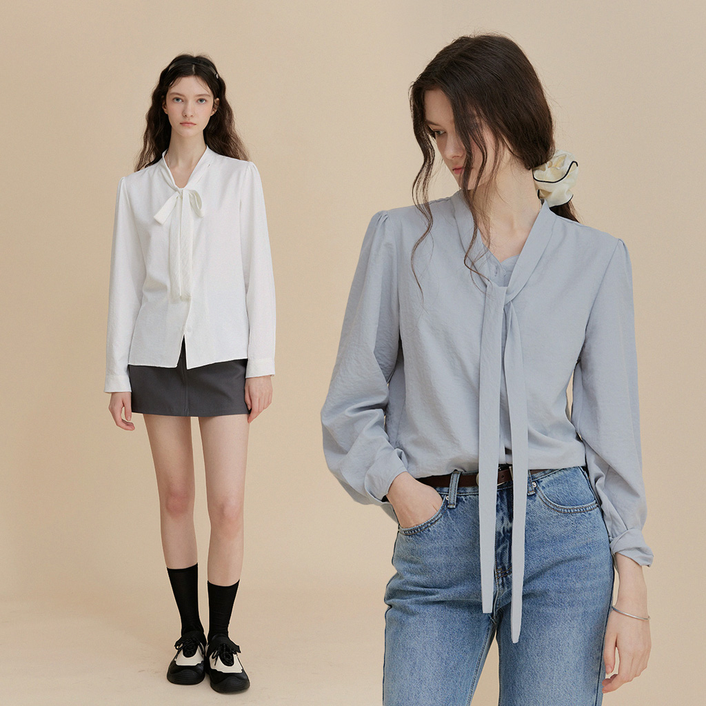 [Influencer pick] PL Tie V Blouse