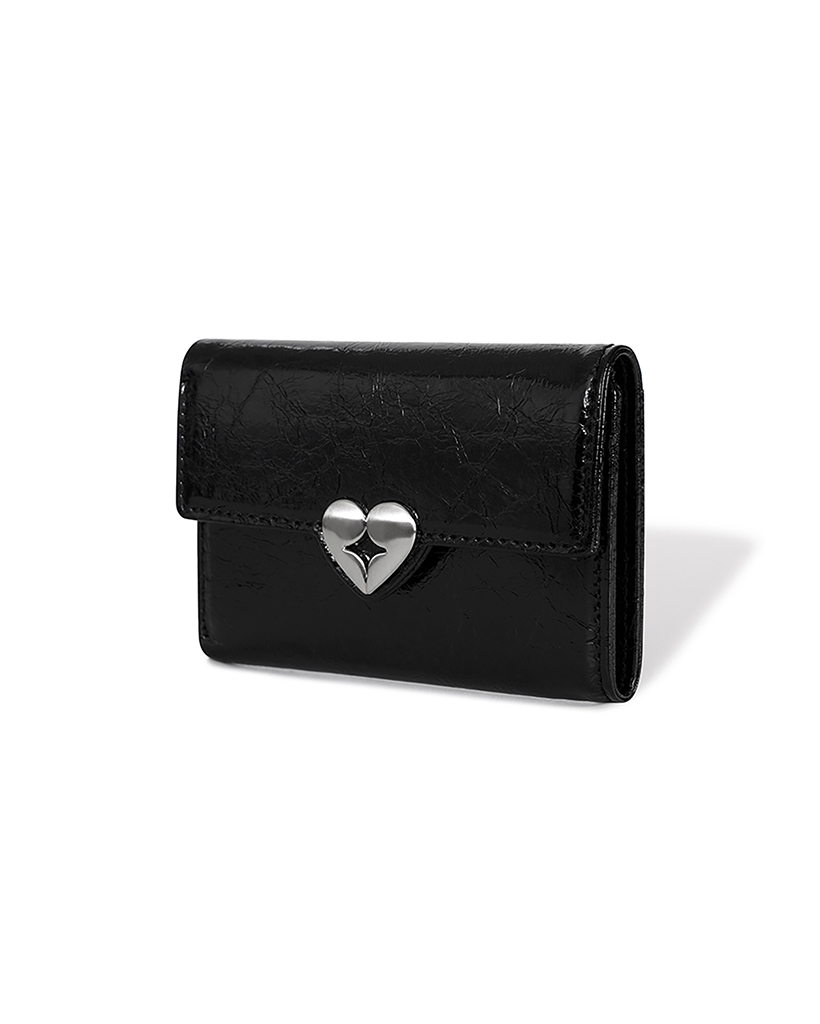 25SS大人気【FENNEC】HEARTY FLAP WALLETシルバー・ブラウン Fennec Hearty Flap Wallet -Brown – mydeermoon ☽ 韓國代購