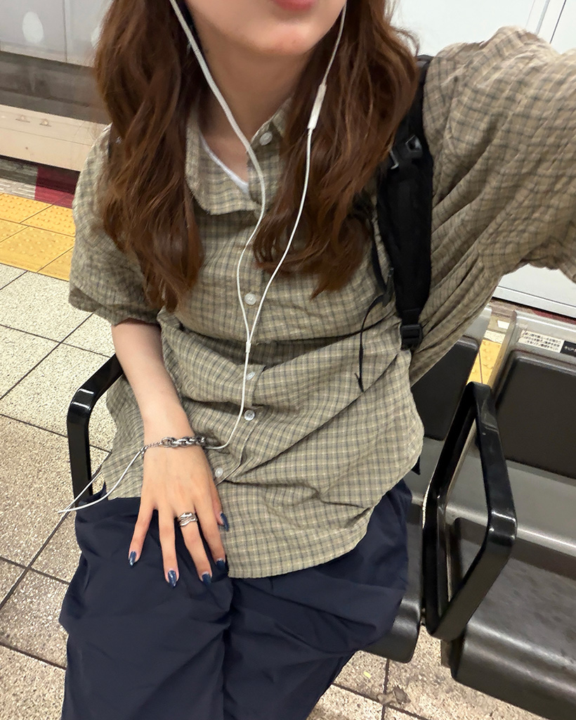 ギンガムチェックハーフシャツ | ファッション通販サイト NUGU