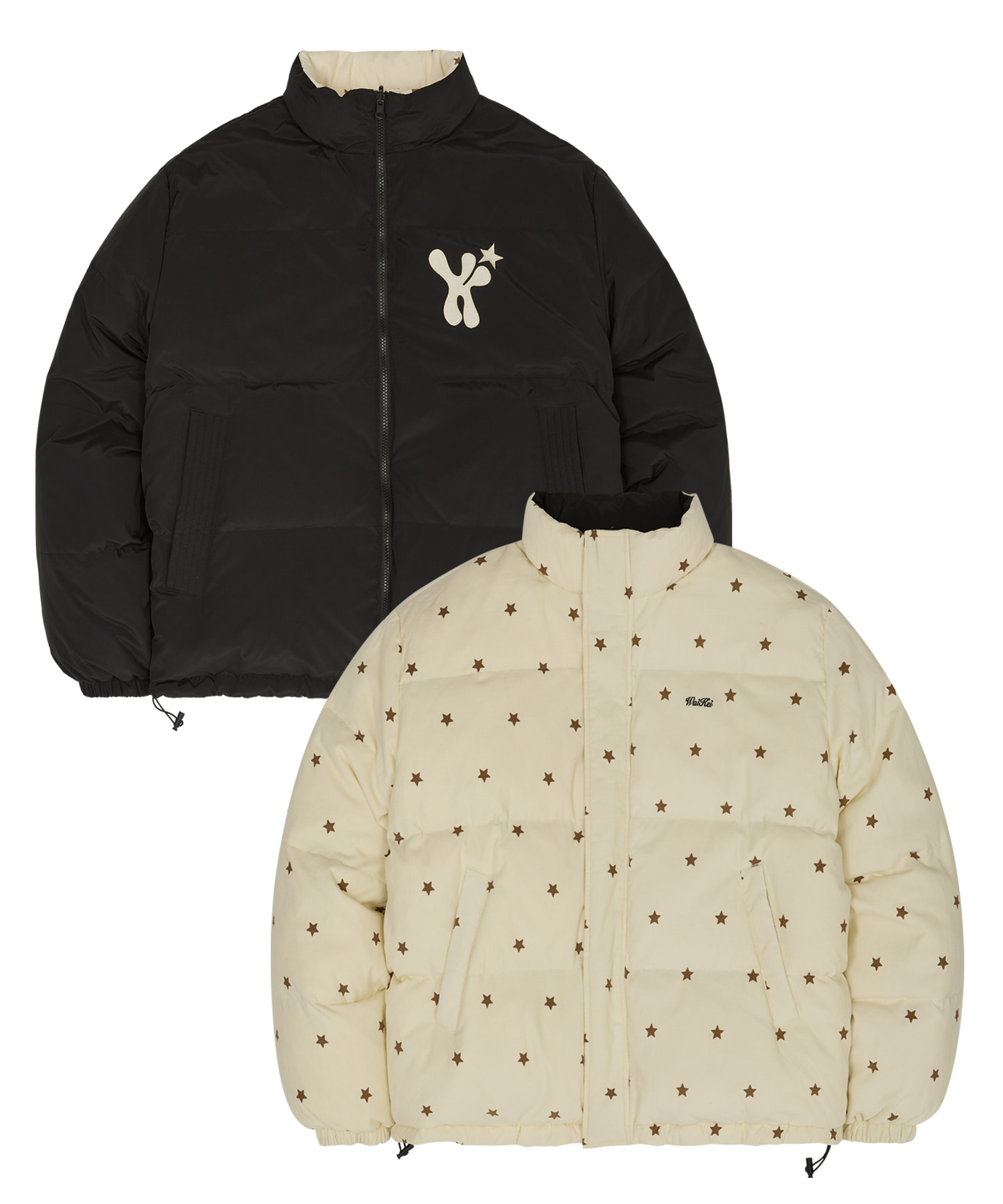 Star Logo Riversible Corduroy Short Padding IVORY