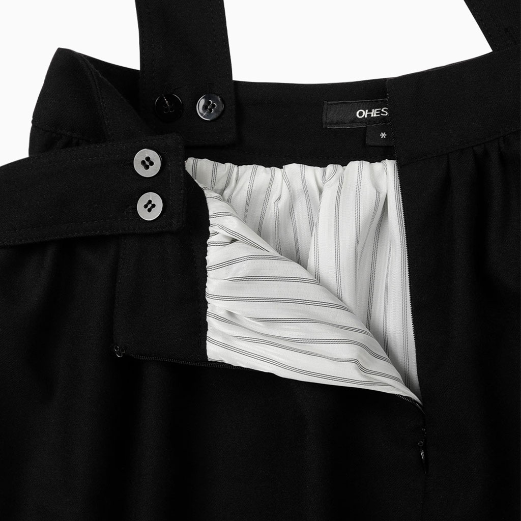 shoulder strap skirt, black | ファッション通販サイト NUGU