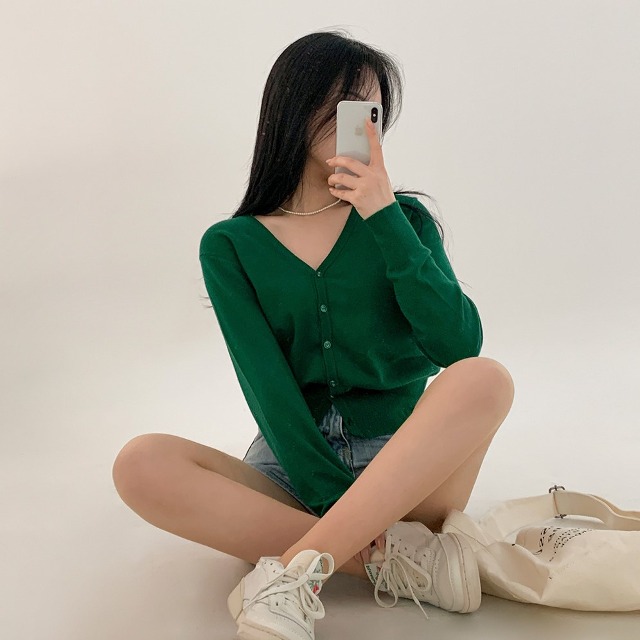 [12color] ミューズVネックニットカーディガン