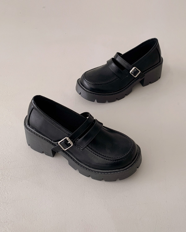 エナメル/マット)厚底 メリジェーン ローファー | ファッション通販