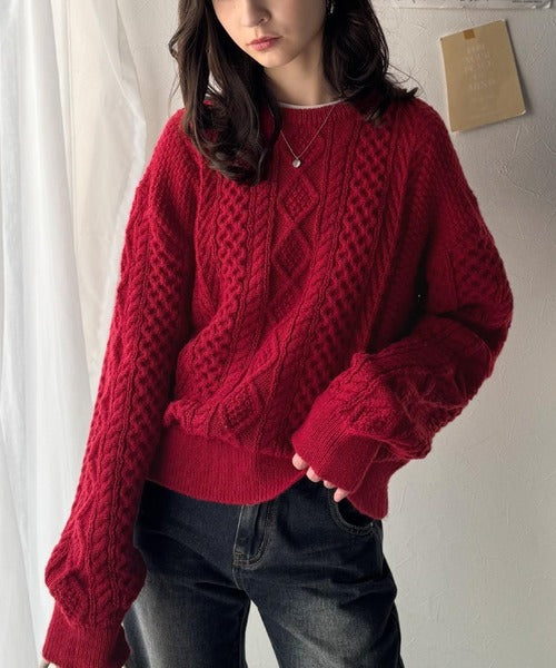 クラシカルなアラン編みが映える♪秋冬ムードをグッと高めるケーブル