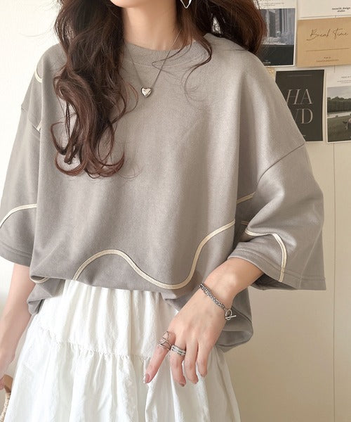 立体感のある刺繍がトレンドムード。paeanバック ウェーブコード