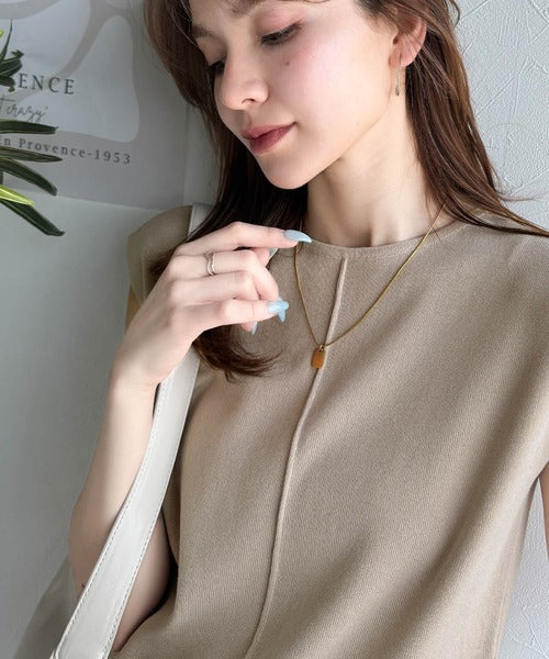 Whim Gazette ★サマーノースリニット ガーターニットノースリーブプルオーバー | Whim Gazette(ウィム