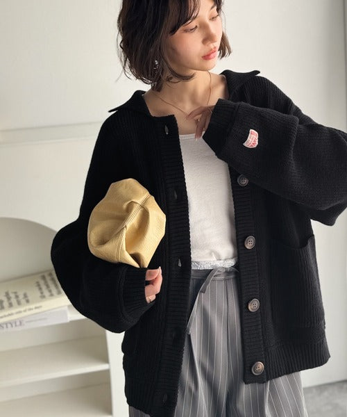 JaVaジャバコラボ》メンズライクなこなれ感を演出。メランジ襟付き