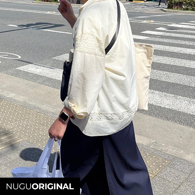 (ORIGINAL) レースミックスオーバーシャツ