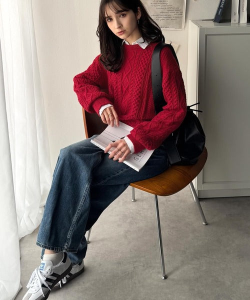 クラシカルなアラン編みが映える♪秋冬ムードをグッと高めるケーブル