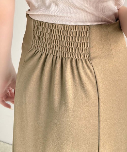 美ライン。カットジョーゼットハイウエストマーメイドロング