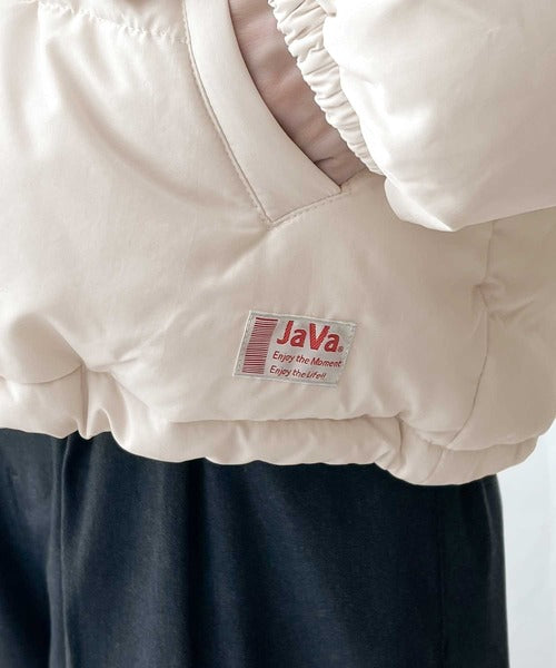 JaVa ジャバコラボ》ぬくぬく暖か！ショート丈フード付き中綿フェイク