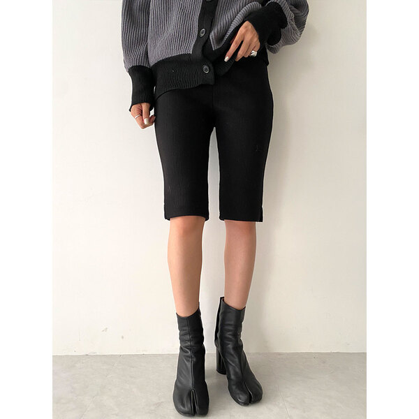 バイカーニットパンツ　ブラックS ニットバイカーパンツ | ファッション通販サイト NUGU